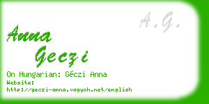 anna geczi business card